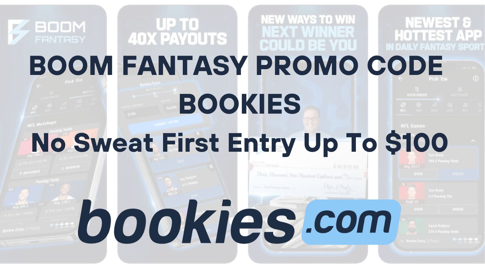 Boom Fantasy Promo Code BOOKIES Claim A No Sweat First Entry Up To