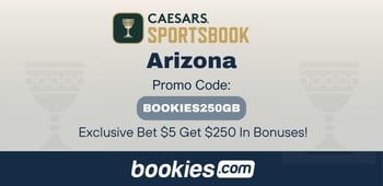 Caesars Arizona Exclusive NFL Promo Code BOOKIES250GB: Bet $5, Get $250 For September 13th