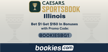 Caesars Illinois Promo Code BOOKIESBG1: Bet $1 Get $150 in Bonus Bet for NBA, Big Ten (Mar. 13)