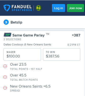 FanDuel Sportsbook Promo Code: MNF Same Game Parlay Picks