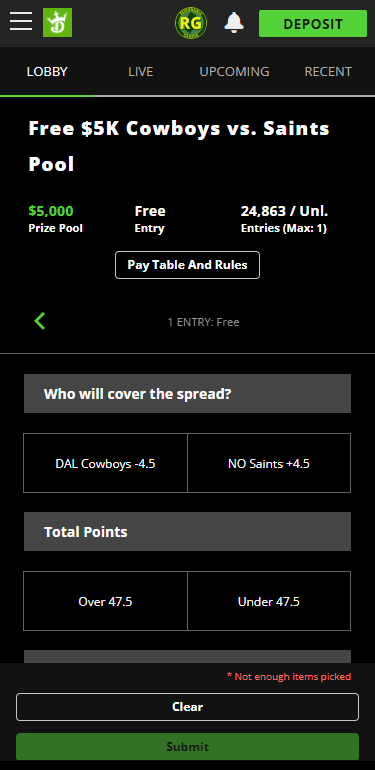 DraftKings - Join the Express Football Pick 'Em for a free shot to