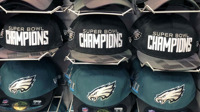 The Philadelphia Eagles were a +4000 bet in the preseason to win the Super Bowl in the 2017-18 season.