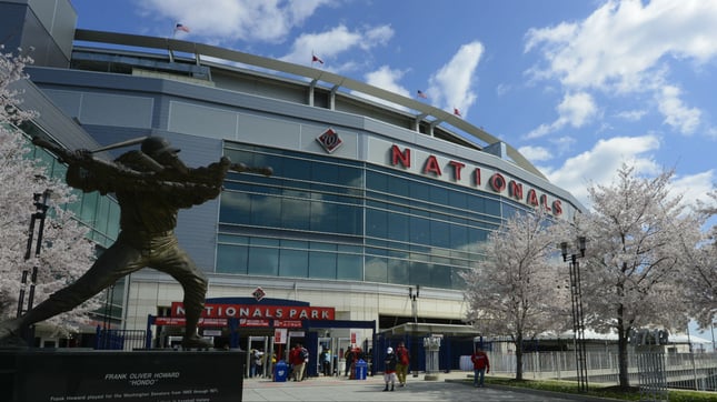 The pending sportsbook at Nationals Park is still likely months away from its first bet