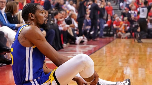 Kevin Durant tore his Achilles during the 2019 NBA Finals.