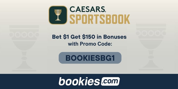 Caesars Bet $1, Get $150 Promo Code BOOKIESBG1: Use on NBA, March Madness (Mar. 18th)