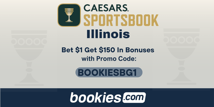 Caesars Illinois Promo Code BOOKIESBG1: Bet $1 Get $150 in Bonus Bets for NBA, First Round (Mar. 18)