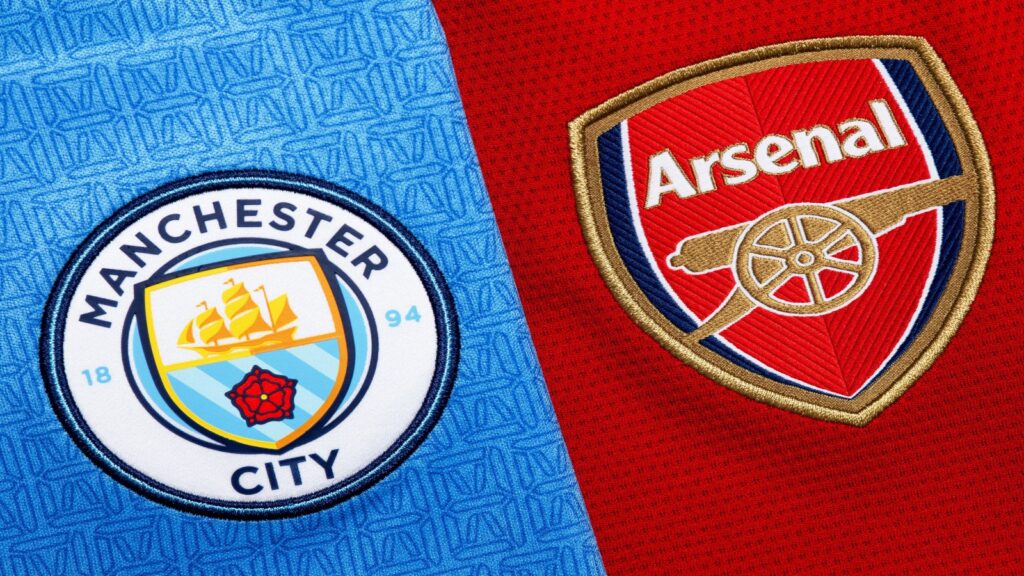 Man City vs Arsenal logos
