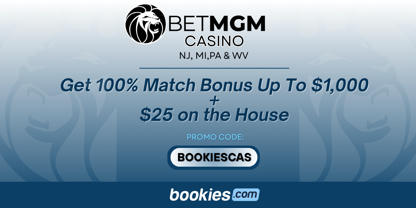 BetMGM Casino Bonus Code BOOKIESCAS