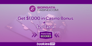 Borgata Casino Bonus Code BOOKIESBONUS: Get $1,000 Casino Bonus + Extra $20 (Dec. 31)