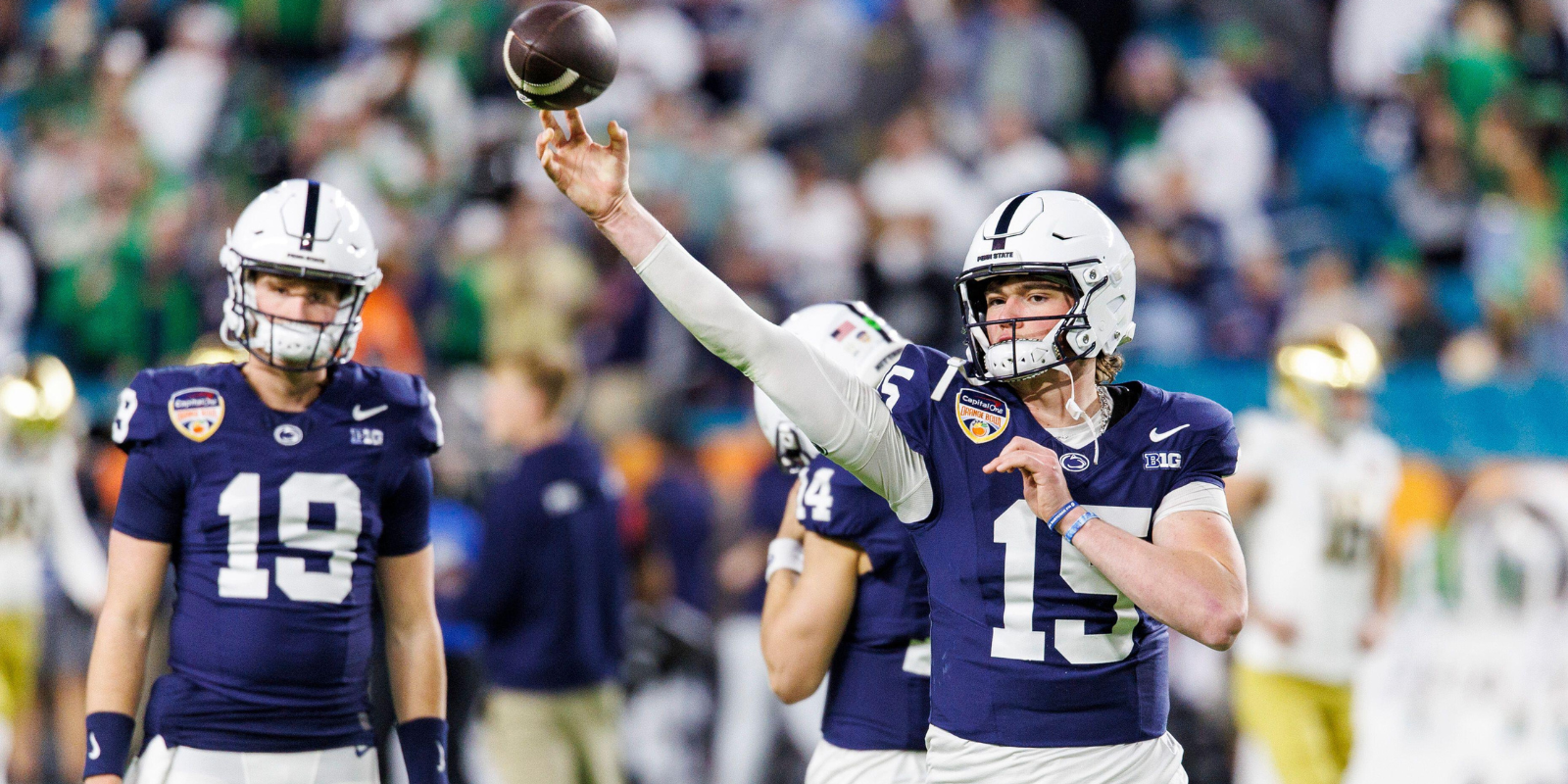 Penn State quarterback Drew Allar (15)