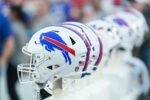 Buffalo Bills helmets at Raymond James Stadium. (Photo by Marty Jean-Louis/Sipa USA)