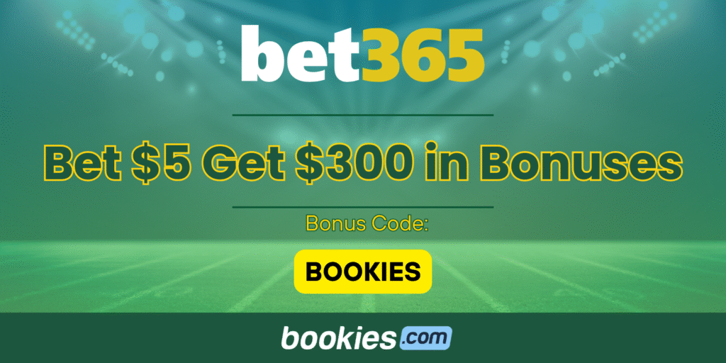 bet365 bonus code BOOKIES gives $300 in bonuses