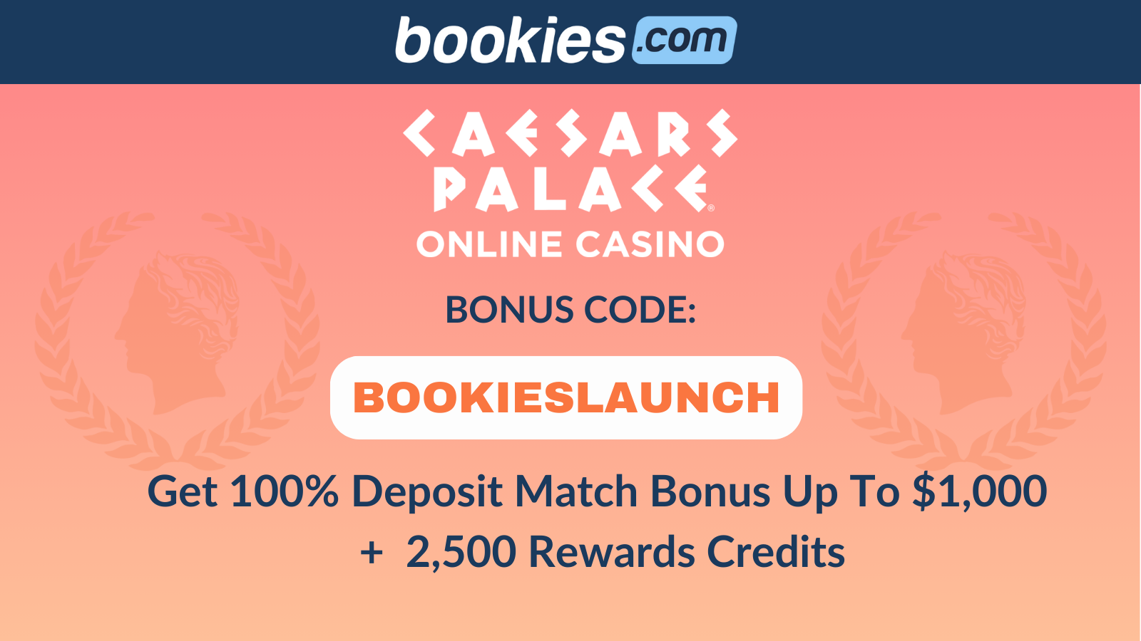 Caesars Palace Online Casino NJ Promo Code BOOKIESLAUNCH: Claim $3,500 in Bonuses (Dec. 25)
