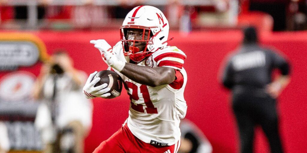 Nebraska Emmett Johnson (21) (Michael Spomer/Cal Sport Media)