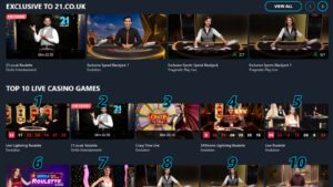 21.co.uk Casino Games