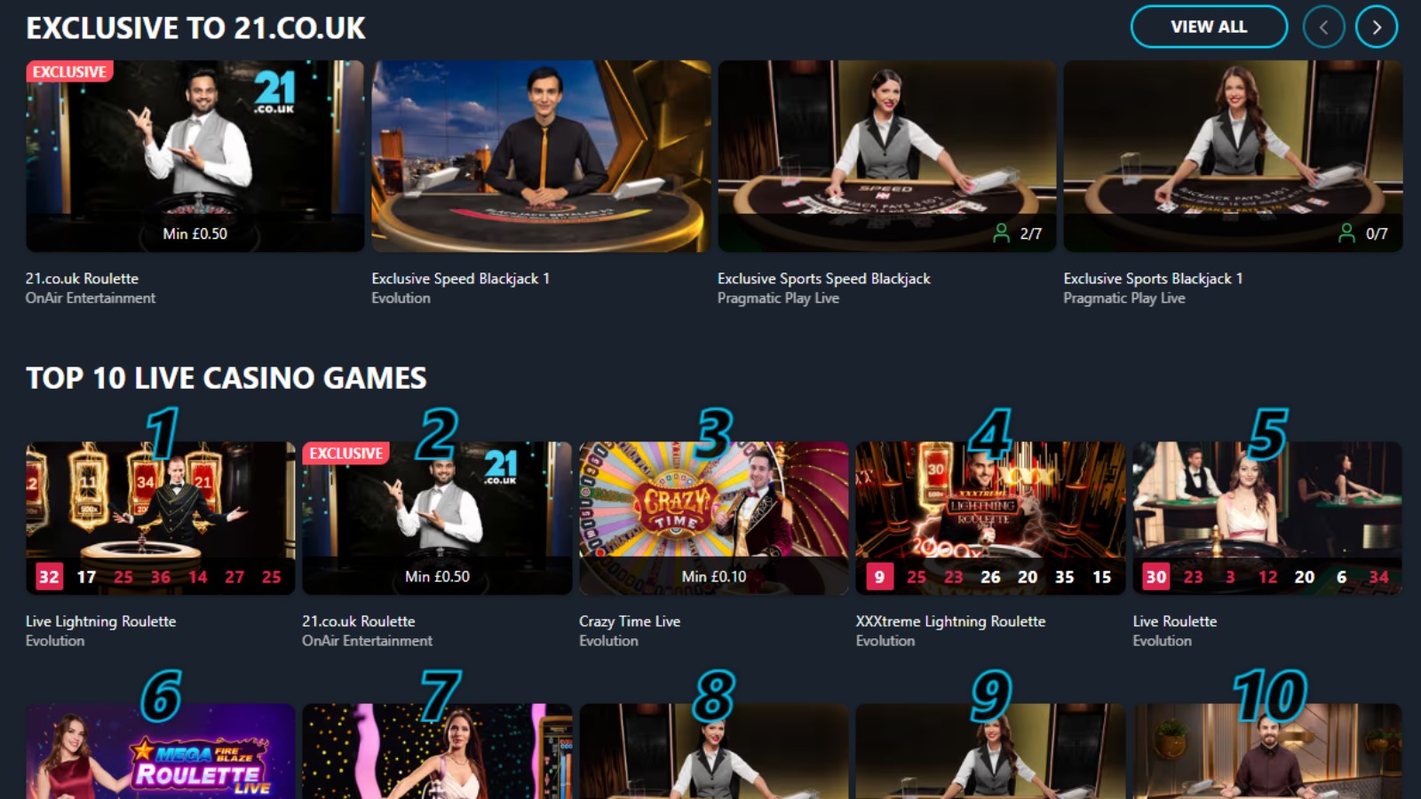 21.co.uk Live Casino Bonus December 2025: 100% Welcome Bonus Up To £50