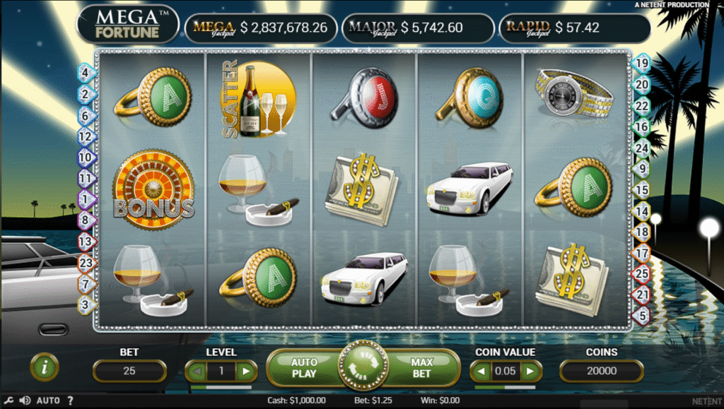 NetEnt's Mega Fortune Slot Screenshot