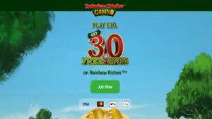 Rainbow Riches Casino 30 Free Spins: New Customer Sign Up Offer {{