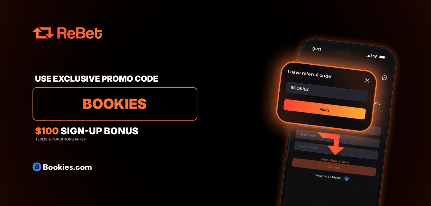 Rebet referral code BOOKIES Image
