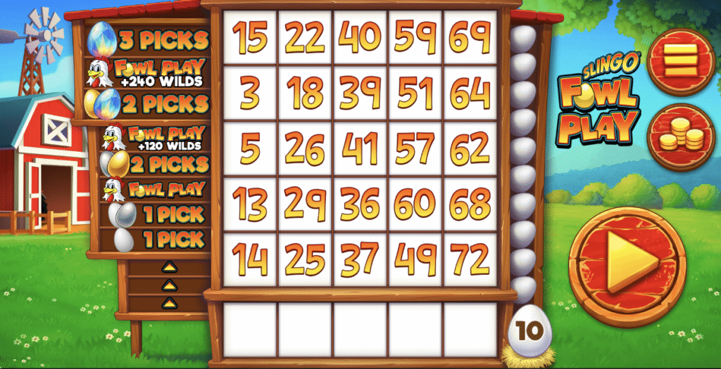 slingo fowl play