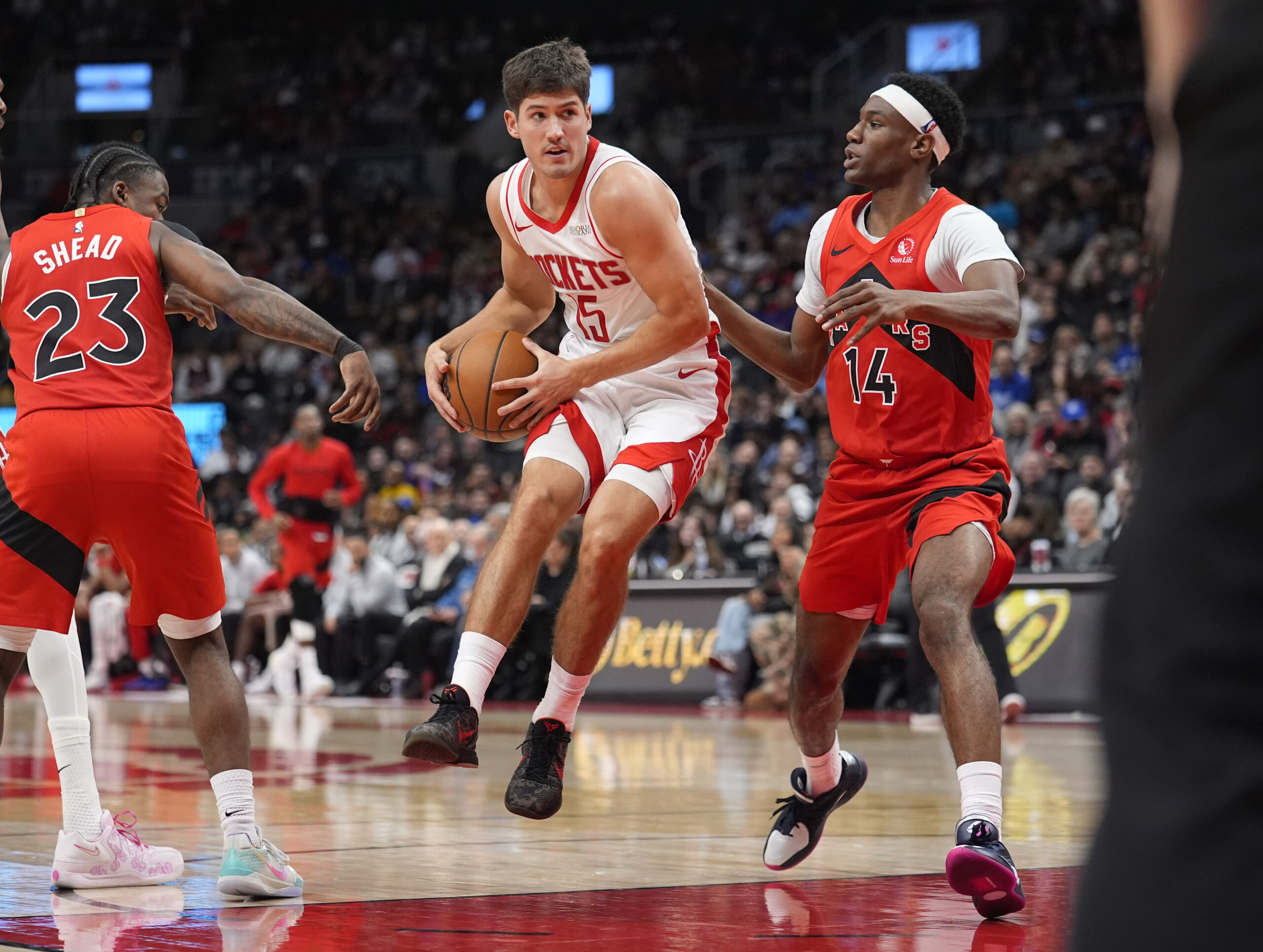 Houston Rockets guard Reed Sheppard (15