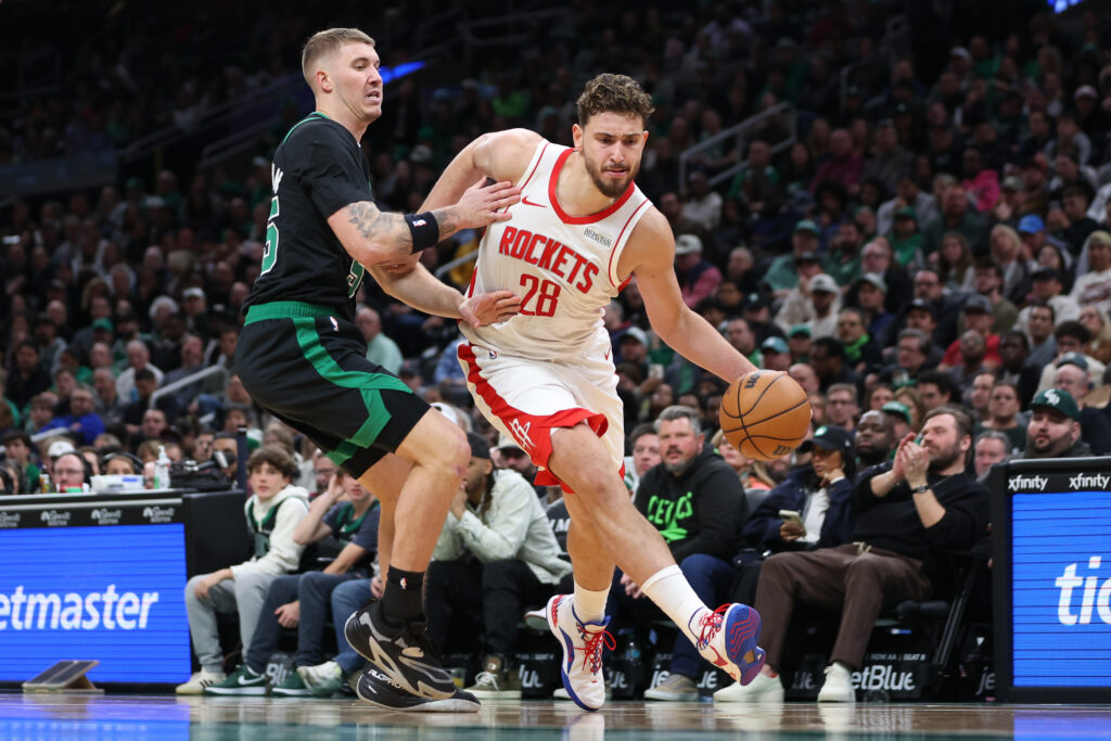 Houston Rockets center Alperen Sengun (28).