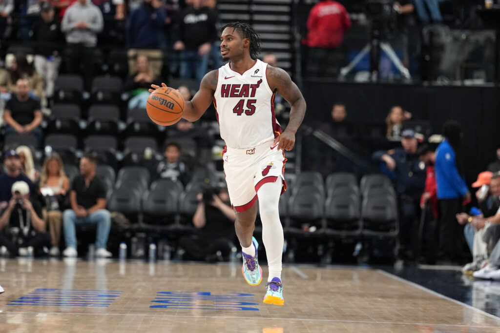 Miami Heat guard Davion Mitchell (45)