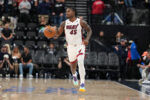 Miami Heat guard Davion Mitchell (45)