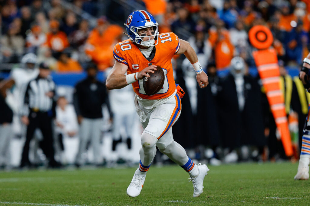 Denver Broncos quarterback Bo Nix (10). Isaiah J. Downing-Imagn Images