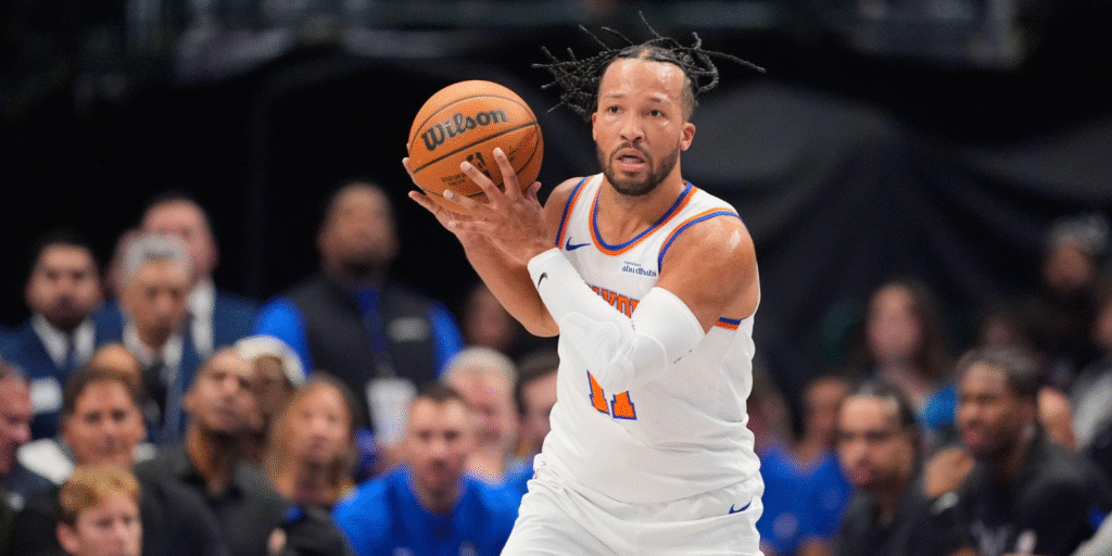 New York Knicks guard Jalen Brunson (AP Photo/Tony Gutierrez)