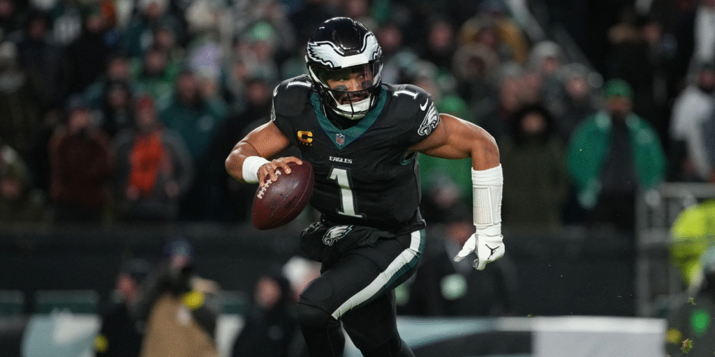 Eagles' Jalen Hurts (AP Photo/Matt Slocum)