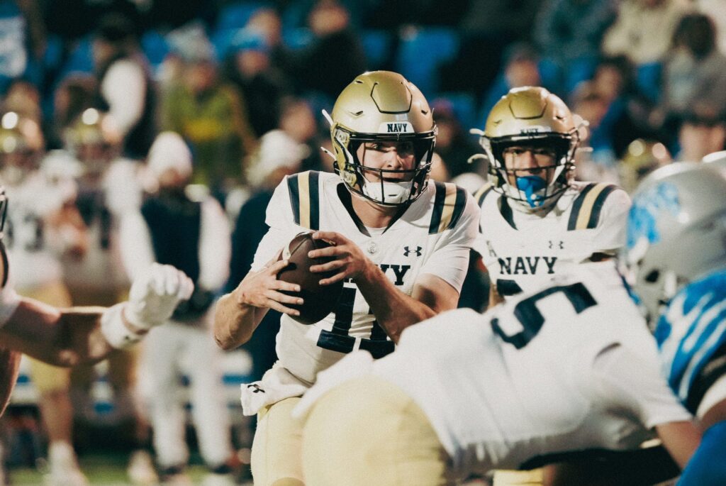 Navy’s Blake Horvath (11)