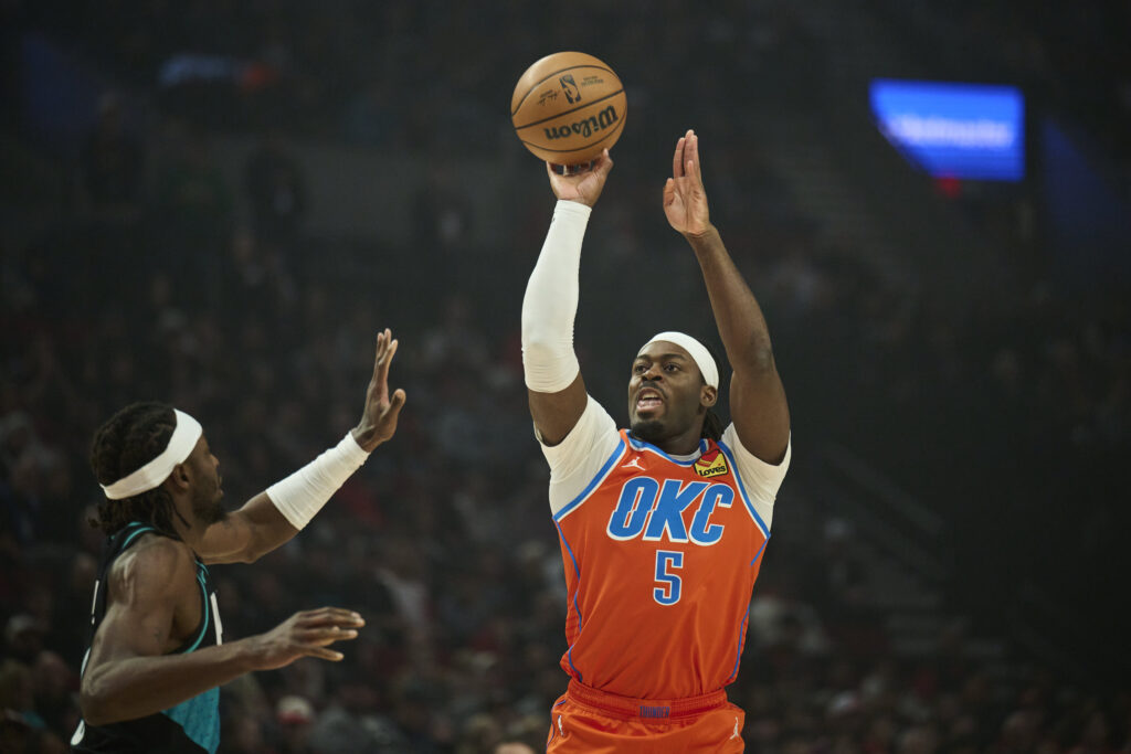 Oklahoma City Thunder guard Luguentz Dort (5)