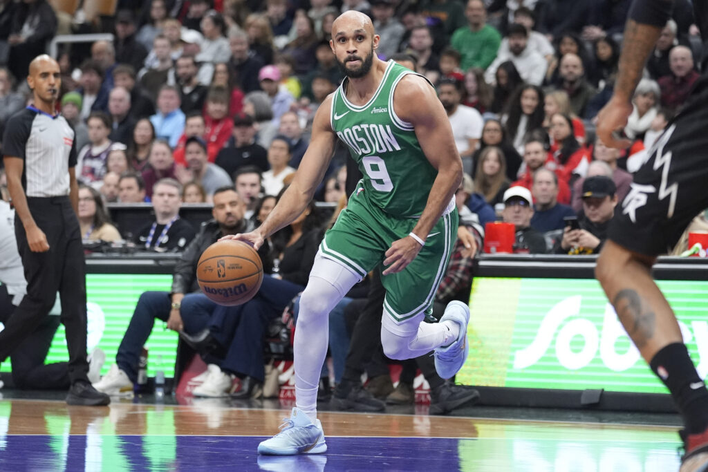 Boston Celtics guard Derrick White (9)