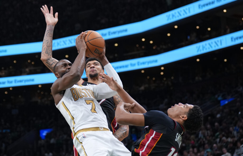 Boston Celtics guard Derrick White (9)