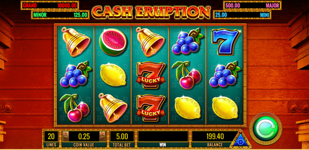 Cash Eruption Slot Reels