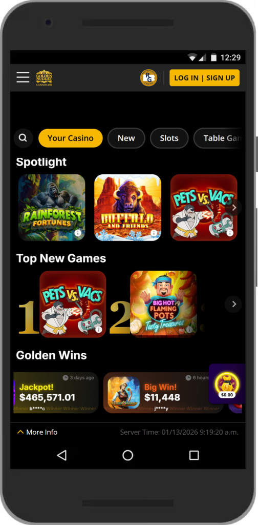 Golden Nugget US Casino Mobile Screenshot