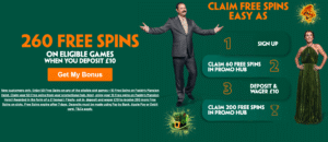 Paddy Power Casino No Deposit Free Spins March 2026: Claim 260 Free Spins
