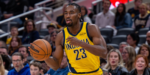 Indiana Pacers guard Aaron Nesmith (23) (AP Photo/Doug McSchooler)