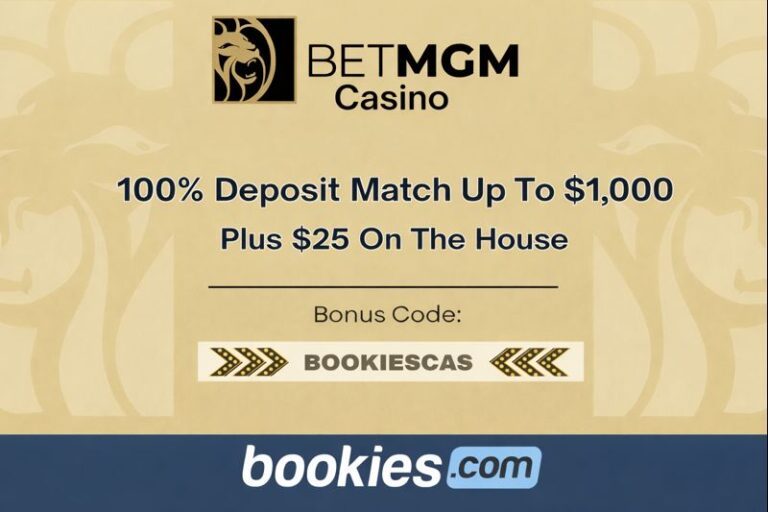 BetMGM Casino Bonus Code BOOKIESCAS: Get $1,000 Match Bonus + $25 (Jan. 29)