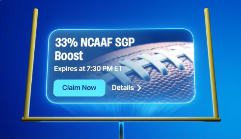 33% NCAAF 33% PARLAY BOOST PROMO