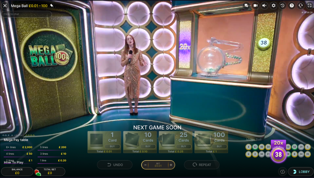 Mega Ball Casino Game UK Live