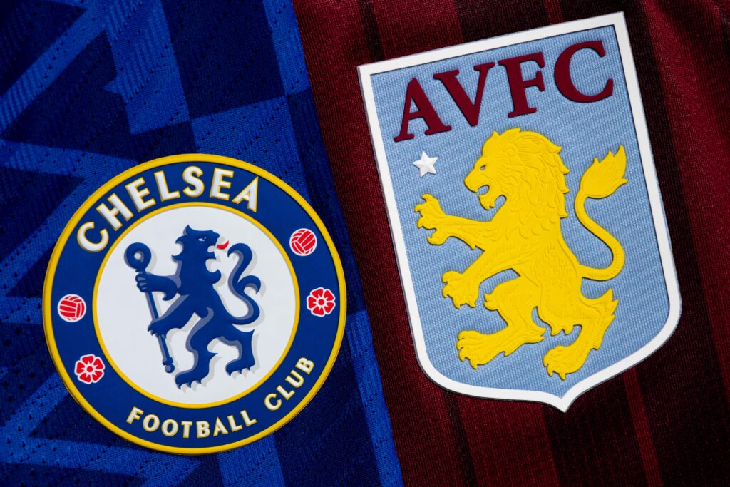 Aston Villa and Chelsea Football Club Crests