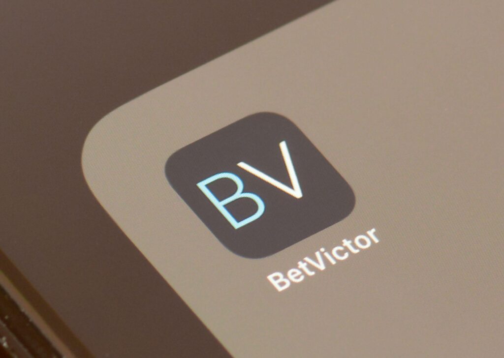BetVictor gambling app on smartphone screen