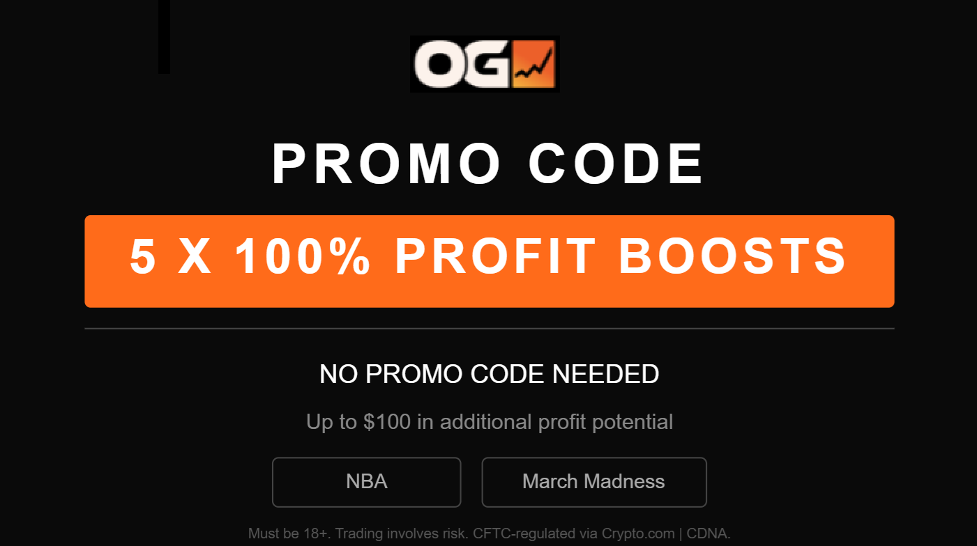 OG Promo Code: Get 5x 100% Profit Boosts for NBA & March Madness Predictions Mar. 18
