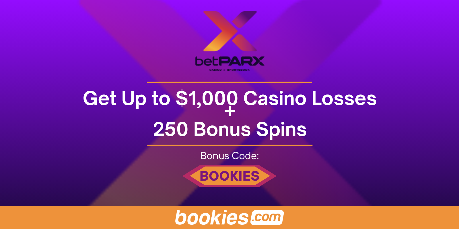 betPARX MD Bonus Code BOOKIES: Up to $1,000 Casino Losses + 250 Bonus Spins (Apr. 16)