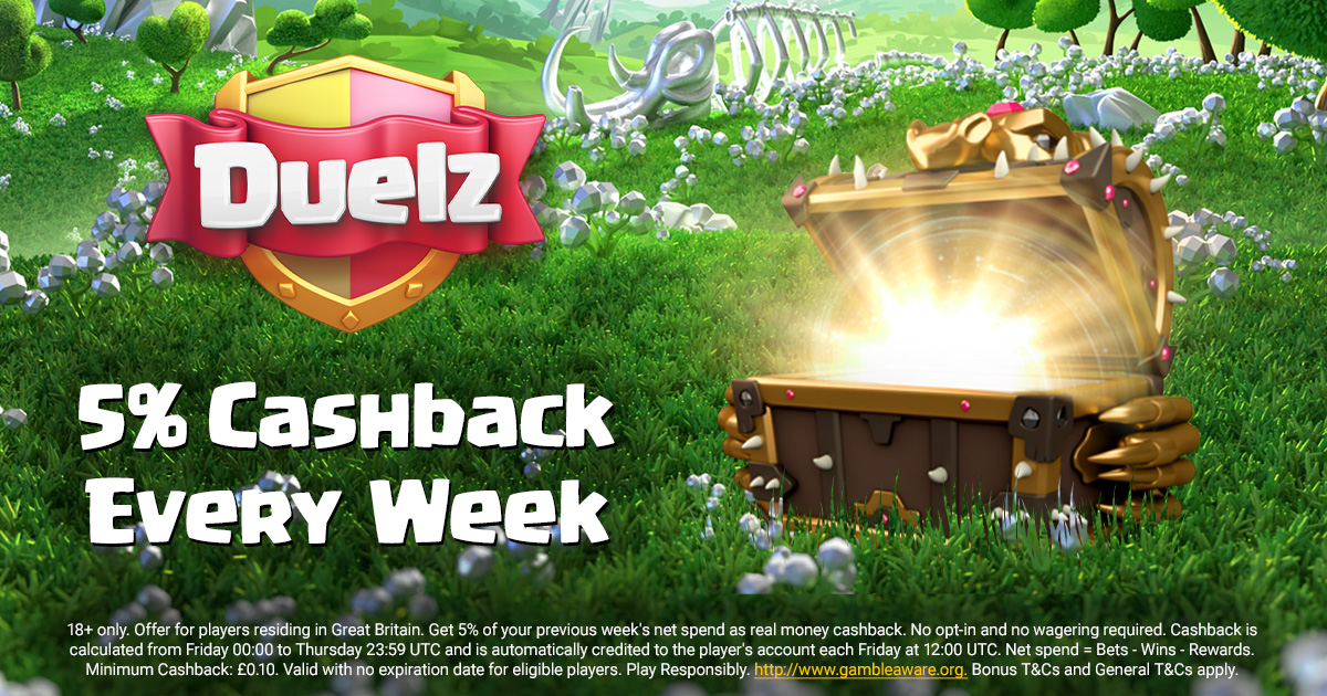 UK Cashback Casino Bonus Offers: Get 5% Weekly Cashback With Duelz and Los Vegas Casinos