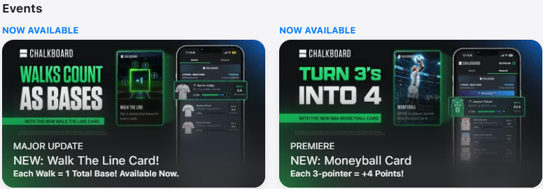 ongoing events on chalkboard fantasy