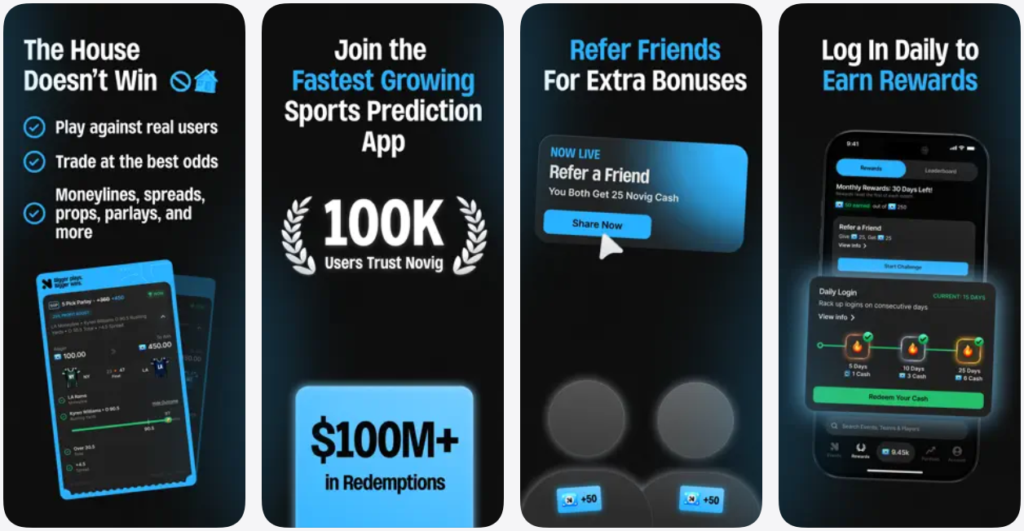 Novig app preview informational