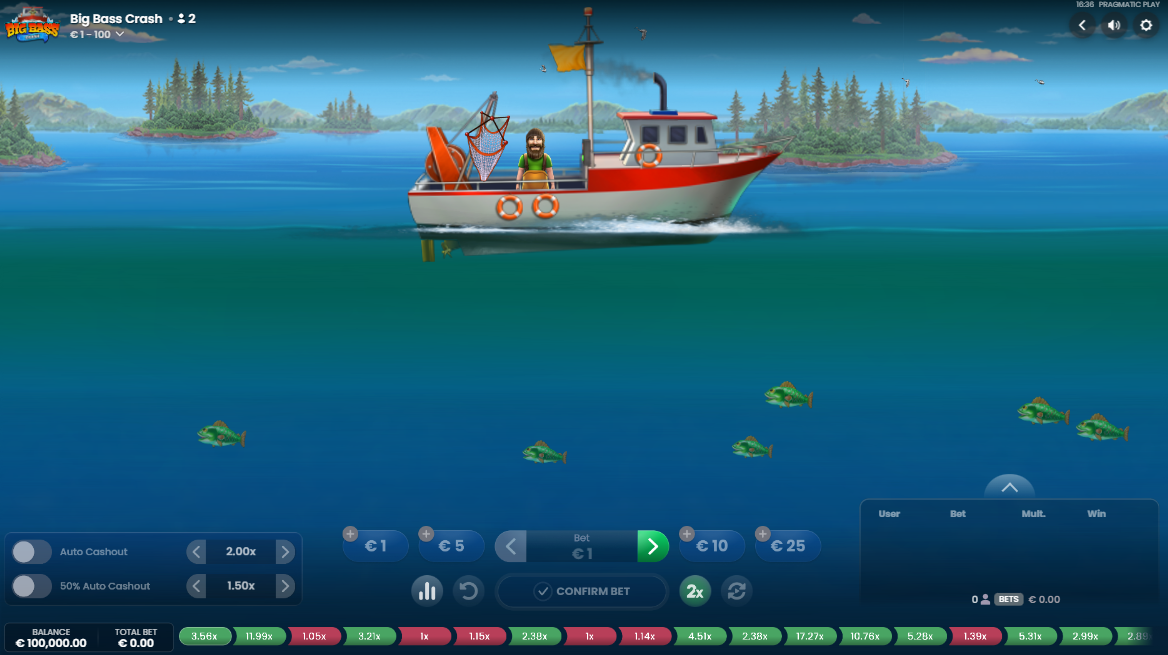 Big Bass Crash Casino Game